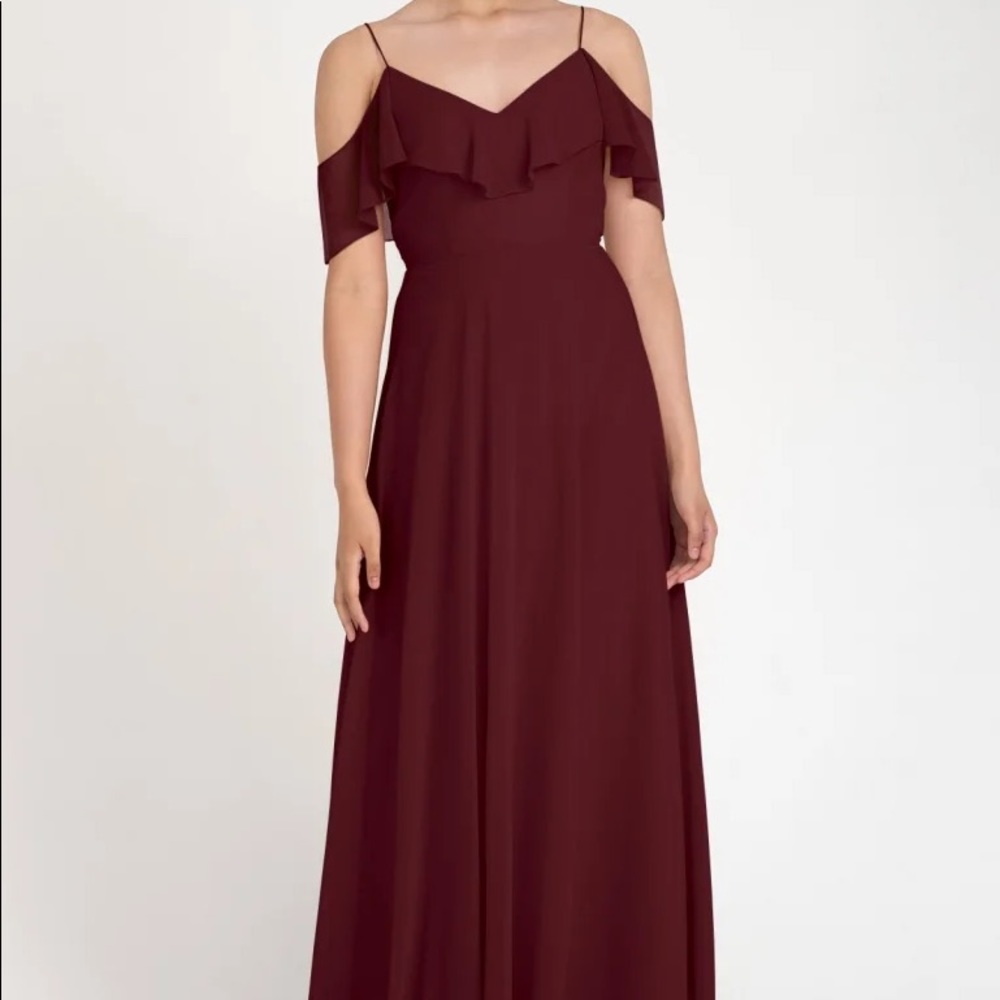 Jenny Yoo hibiscus ruffled dress!